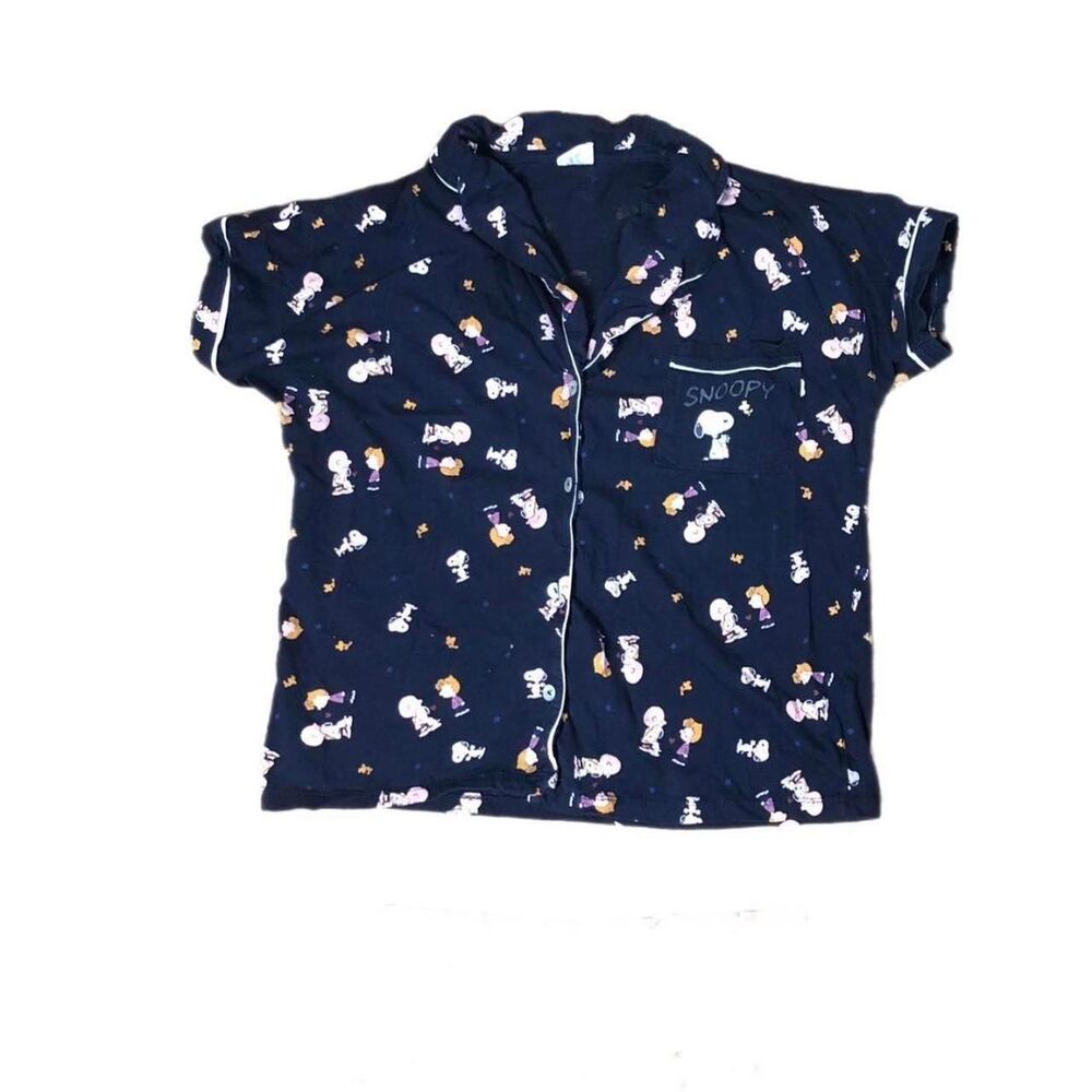 charlie brown the peanuts Navy and Blue Pajamas - Picture 2 of 4